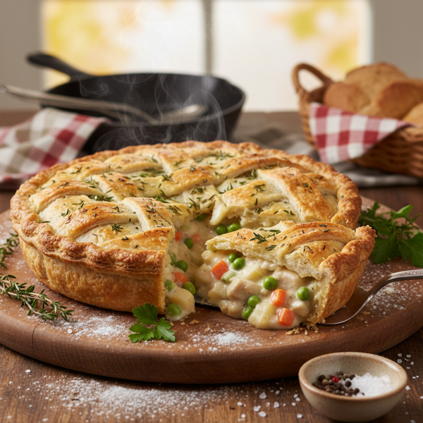 Herb-Infused Chicken Pot Pie with Buttery Crust recipe
