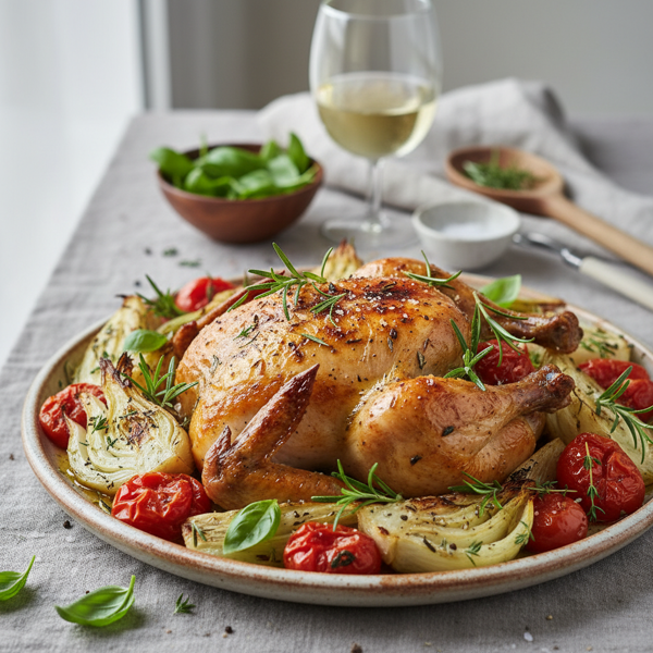 Herb-Infused Chicken with Fennel and Tomato recipe