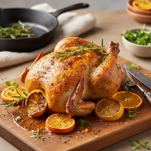 Herb-Infused Convection Roast Chicken with Citrus recipe