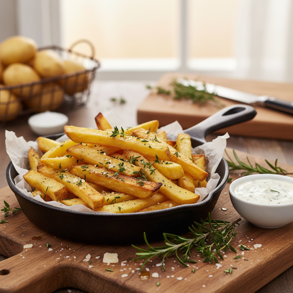 Herb-Infused Crispy Oven-Baked Fries recipe