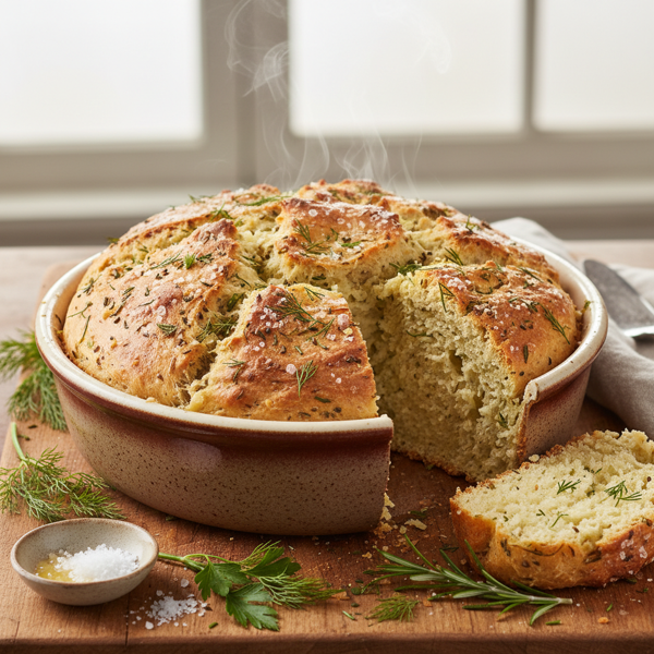 Herb-Infused Dilly Casserole Bread recipe