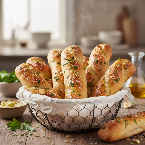 Herb-Infused Garlic Bread Sticks recipe
