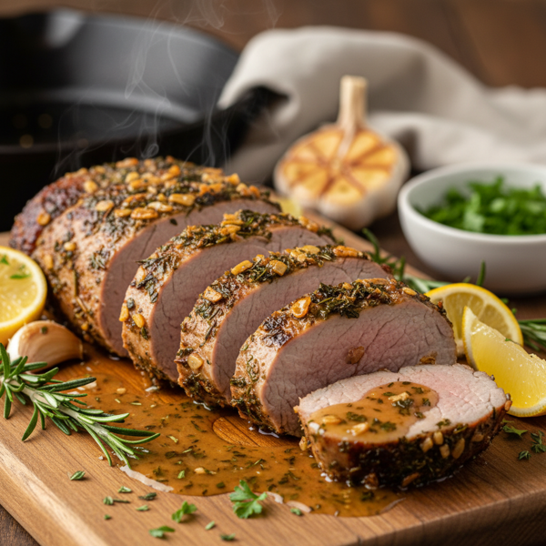 Herb-Infused Garlic Pork Tenderloin recipe