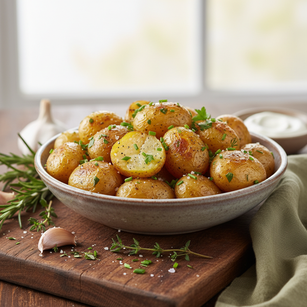 Herb-Infused Golden Roasted New Potatoes recipe