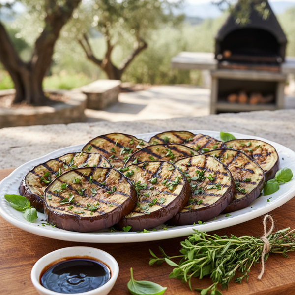 Herb-Infused Grilled Balsamic Eggplant recipe