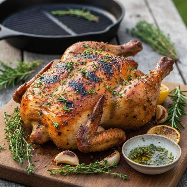 Herb-Infused Grilled Chicken with Thyme recipe