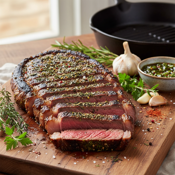 Herb-Infused Grilled Flank Steak recipe