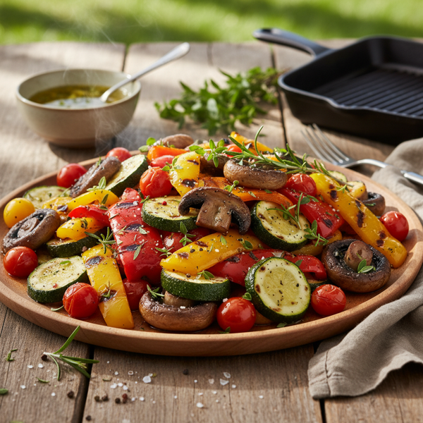 Herb-Infused Grilled Mushroom and Vegetable Medley recipe