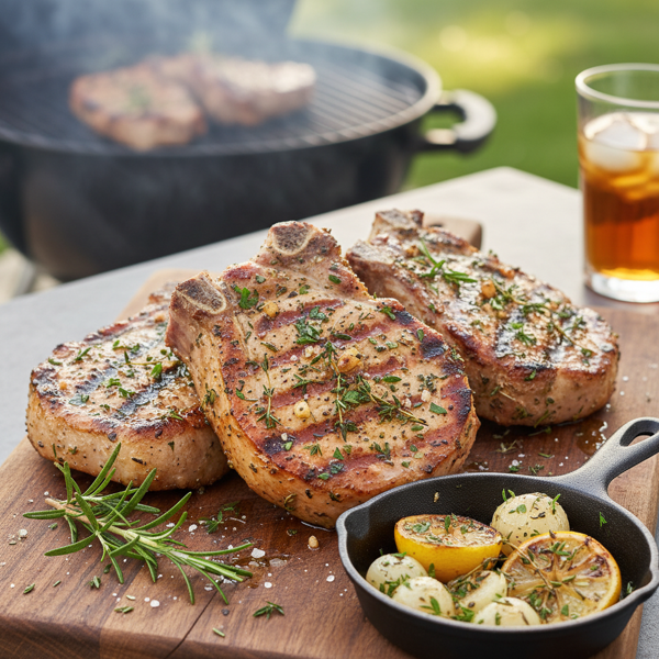 Herb-Infused Grilled Pork Chops recipe