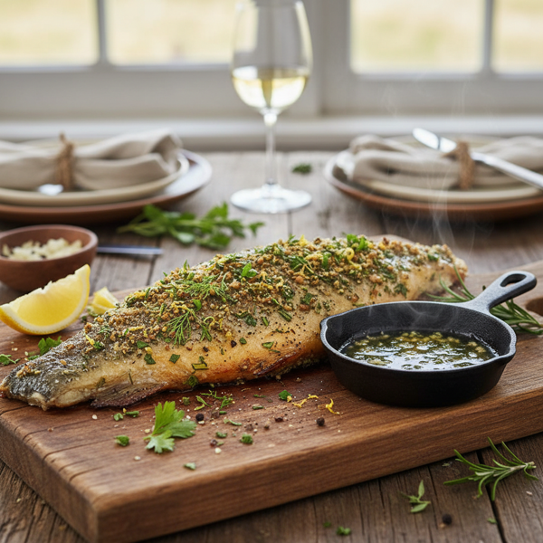 Herb-Infused Lake Trout Fillet recipe