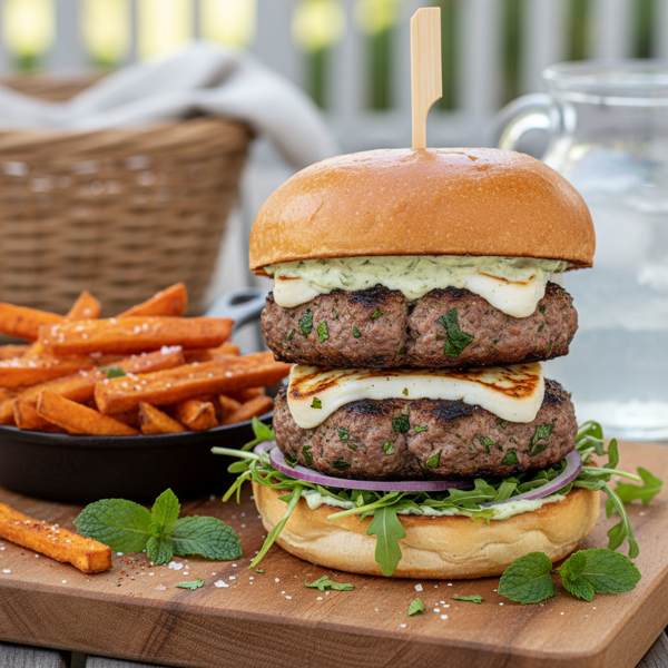 Herb-Infused Lamb and Mint Burgers recipe