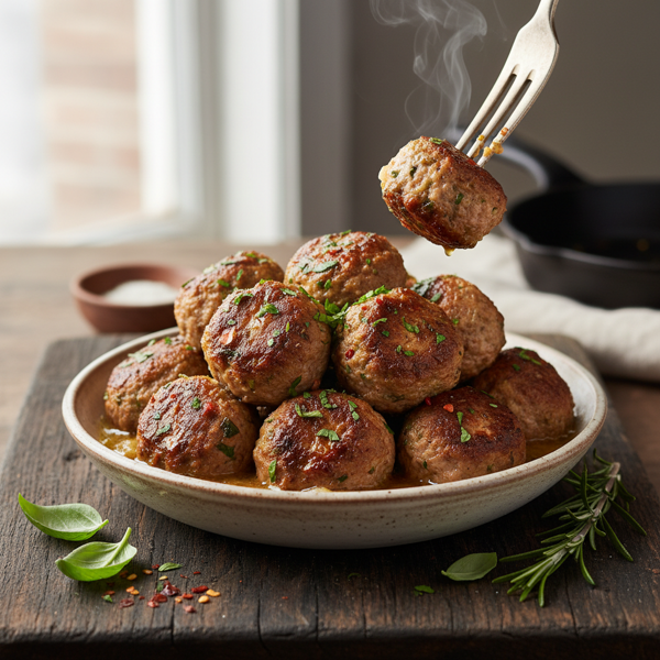 Herb-Infused Lean Turkey Meatballs recipe