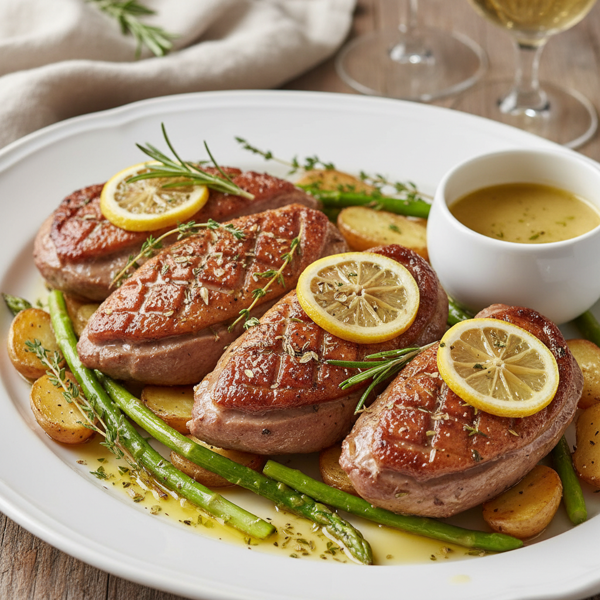 Herb-Infused Lemon Duck Breasts recipe