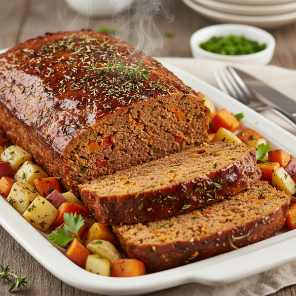 Herb-Infused Low-Sodium Meatloaf recipe