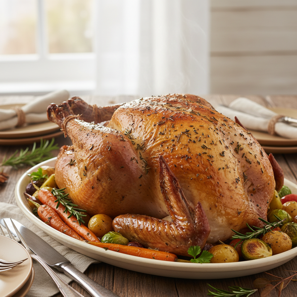 Herb-Infused Mayonnaise Roasted Turkey recipe