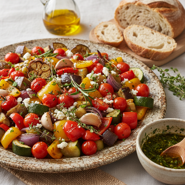 Herb-Infused Mediterranean Roasted Vegetable Medley recipe