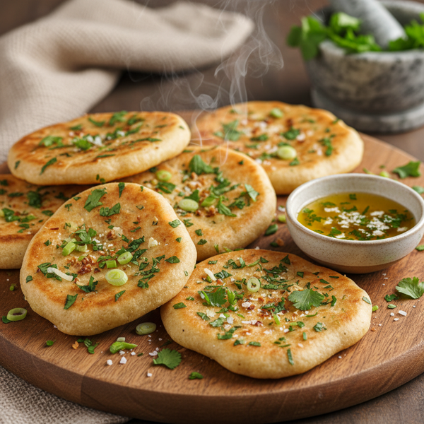 Herb-Infused Mini Garlic Naans recipe