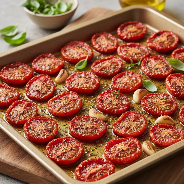 Herb-Infused Oven-Dried Roma Tomatoes recipe
