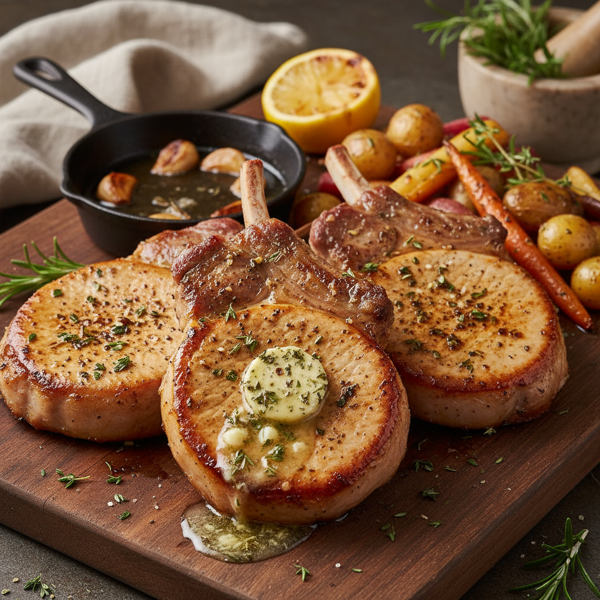 Herb-Infused Pan-Roasted Pork Chops recipe