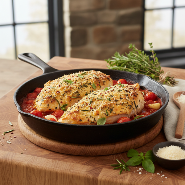 Herb-Infused Parmesan Chicken Bake recipe