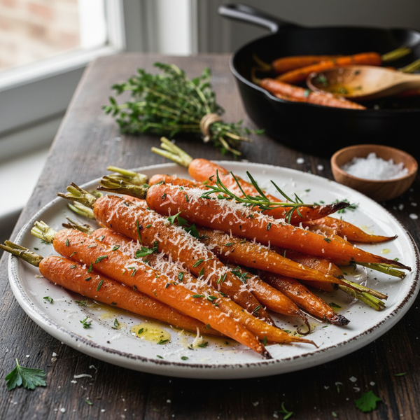 Herb-Infused Parmesan Roasted Carrots recipe