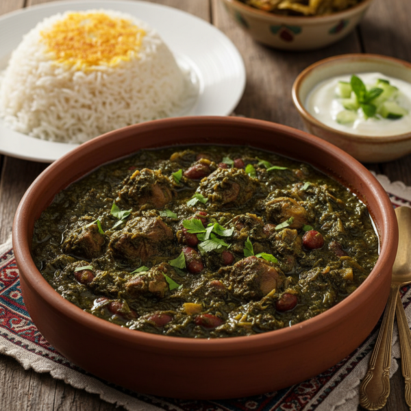Herb-Infused Persian Lamb Stew (Gormeh Sabzi) recipe