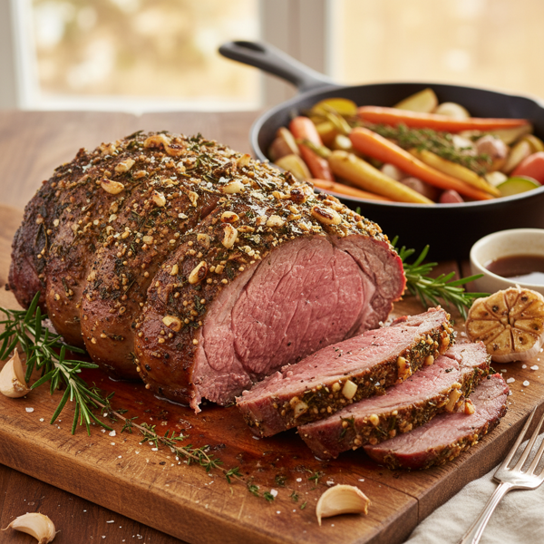 Herb-Infused Prime Rib Roast with Garlic and Rosemary recipe
