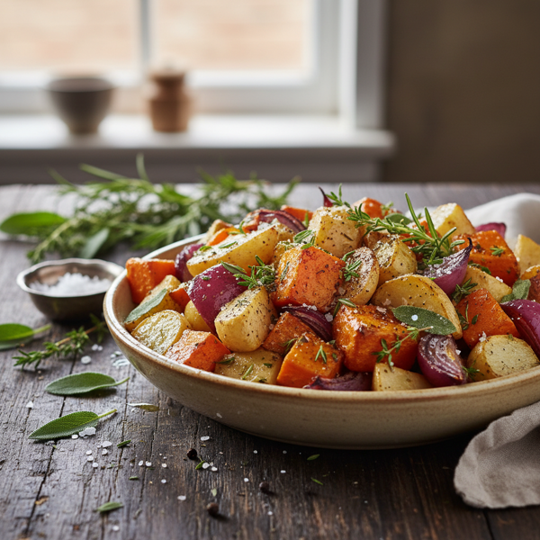 Herb-Infused Roasted Root Vegetable Medley recipe