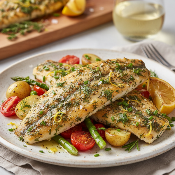 Herb-Infused Roasted Sole Fillets recipe