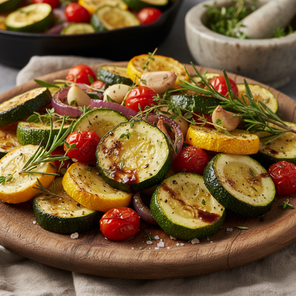 Herb-Infused Roasted Zucchini Medley recipe