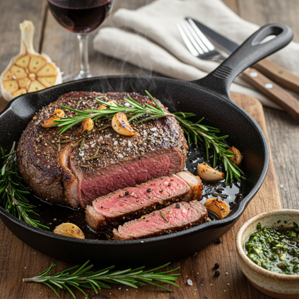 Herb-Infused Rosemary Garlic Steak recipe