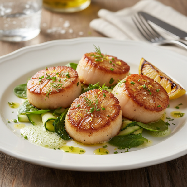 Herb-Infused Seared Scallops recipe
