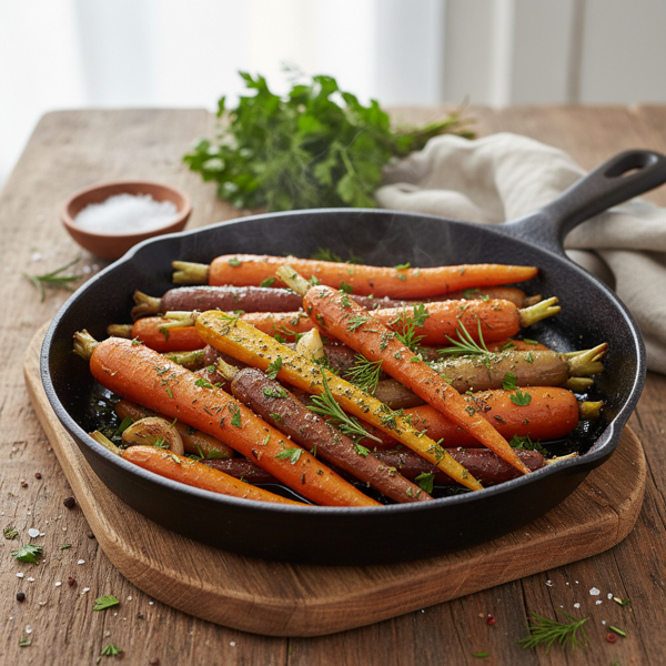 Herb-Infused Skillet Roasted Carrots recipe