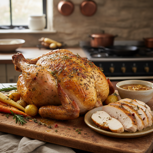 Herb-Infused Slow Cooked Rotisserie-Style Chicken recipe