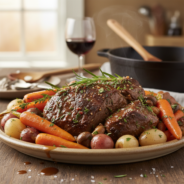 Herb-Infused Slow Cooker Beef Pot Roast recipe