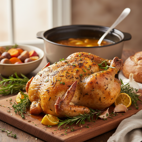 Herb-Infused Slow Cooker Rotisserie Chicken recipe