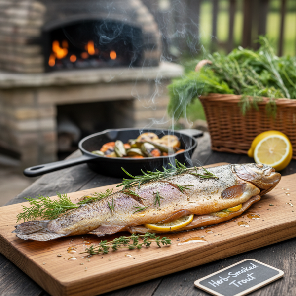 Herb-Infused Smoked Whole Trout recipe