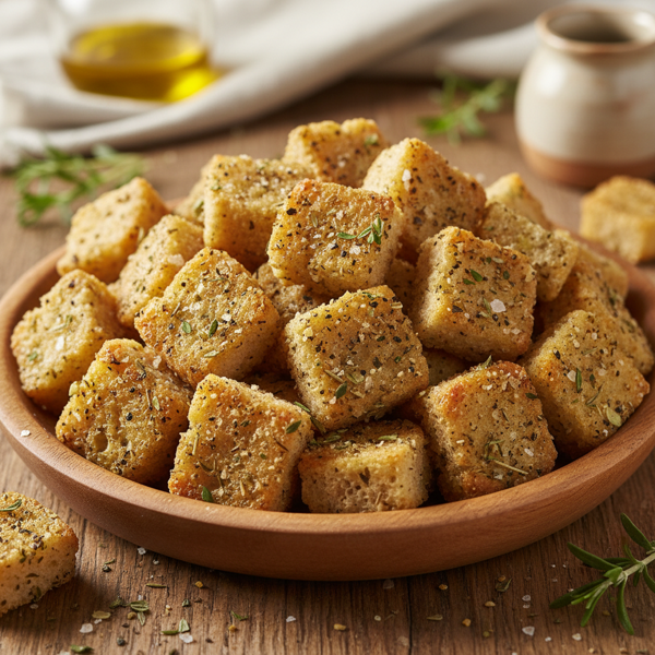 Herb-Infused Sourdough Croutons recipe