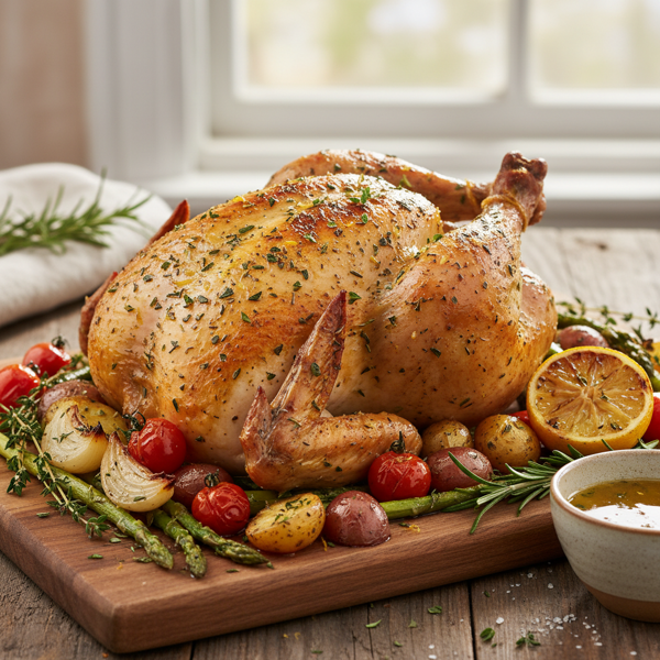 Herb-Infused Summer Roasted Chicken recipe