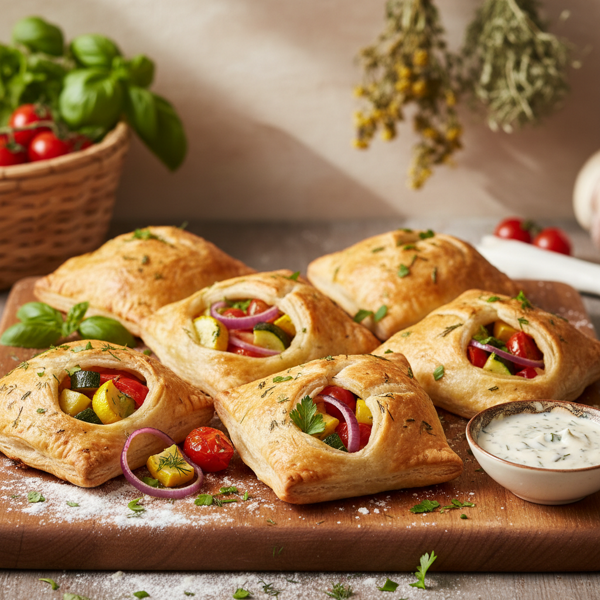 Herb-Infused Summer Vegetable Pockets recipe