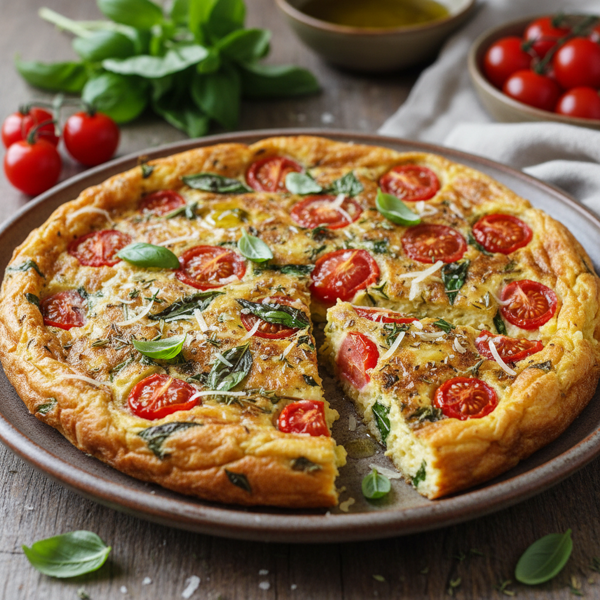 Herb-Infused Tomato and Basil Frittata recipe