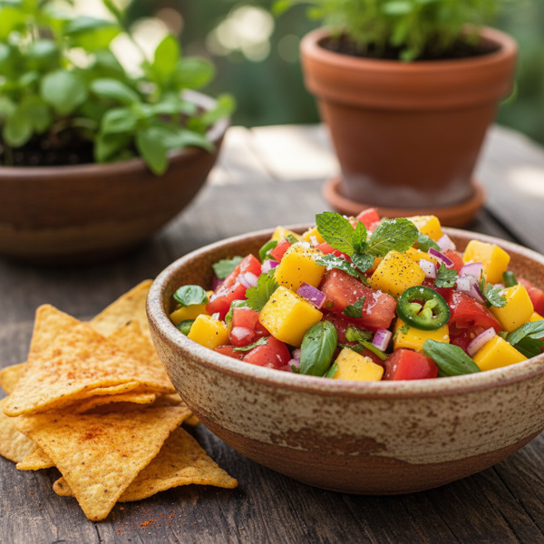 Herb-Infused Tomato and Mango Salsa recipe
