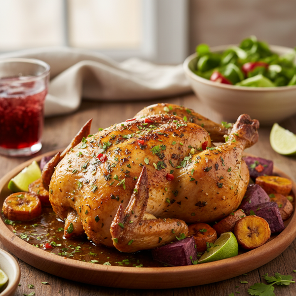 Herb-Infused Trini Roasted Chicken recipe