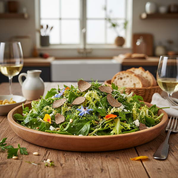 Herb-Infused Truffle Greens Salad recipe