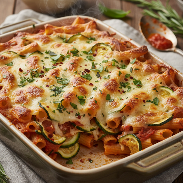 Herb-Infused Zucchini Baked Ziti recipe
