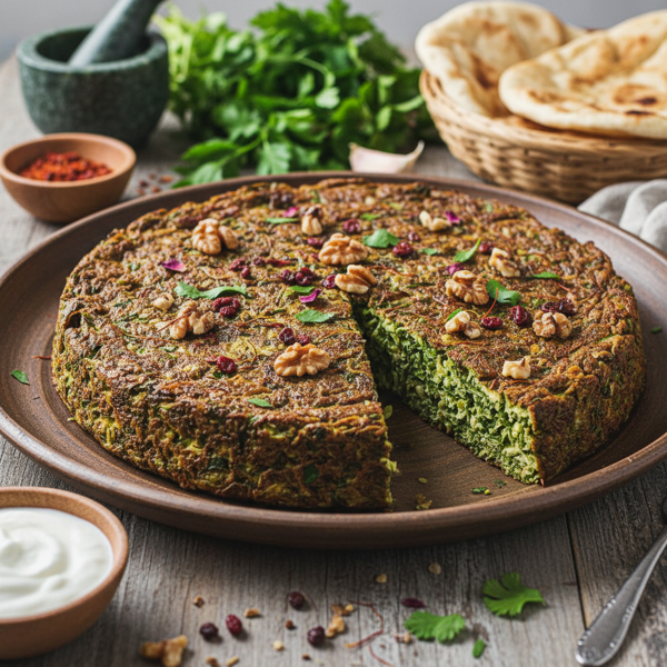 Herb-Loaded Persian Kuku Omelette recipe