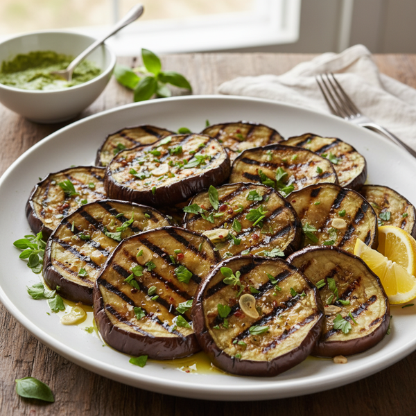 Herb-Marinated Grilled Eggplant Slices recipe