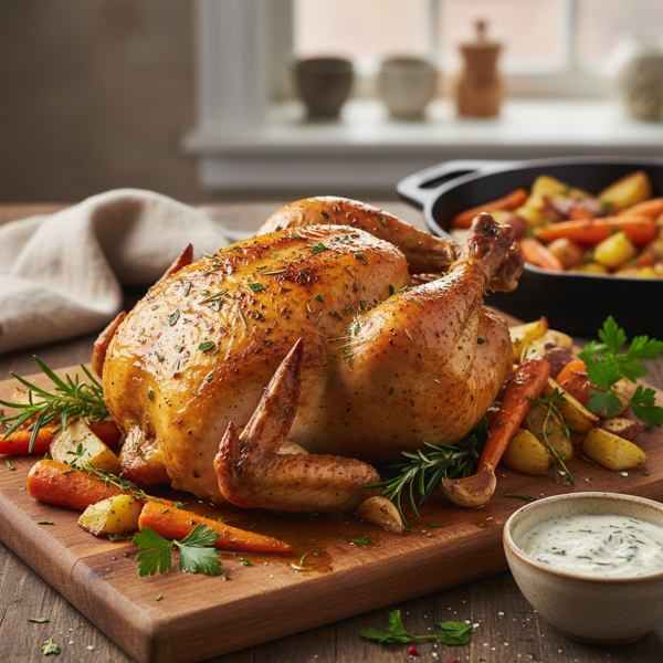 Herb-Seasoned Oven-Roasted Chicken recipe