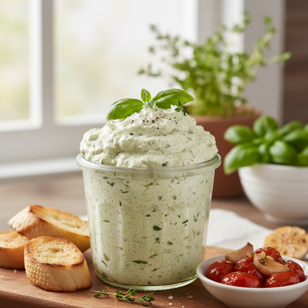 Herbed Basil Cheese Mousse recipe