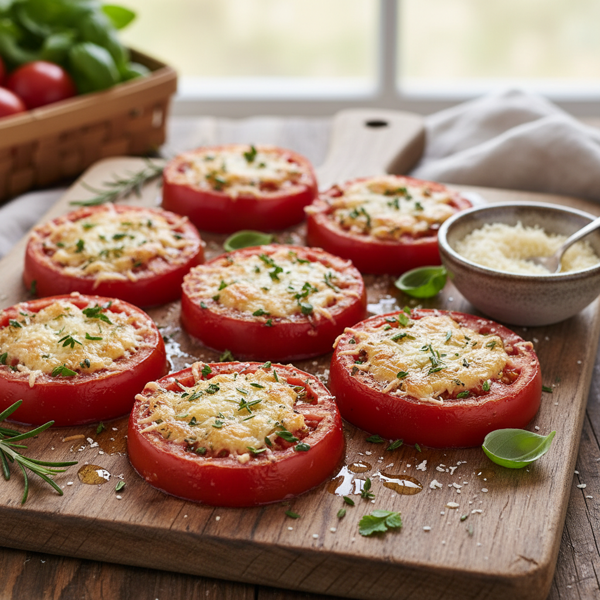 Herbed Broiled Tomato Medallions with Parmesan recipe